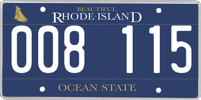 RI license plate 008115