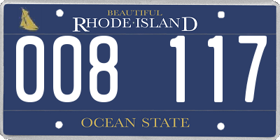 RI license plate 008117