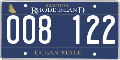 RI license plate 008122