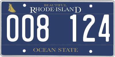 RI license plate 008124