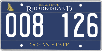 RI license plate 008126