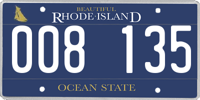 RI license plate 008135