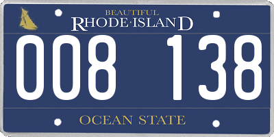 RI license plate 008138