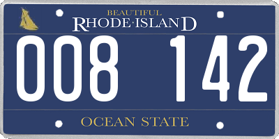 RI license plate 008142
