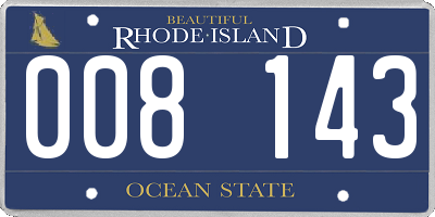 RI license plate 008143