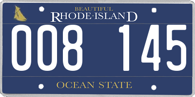 RI license plate 008145