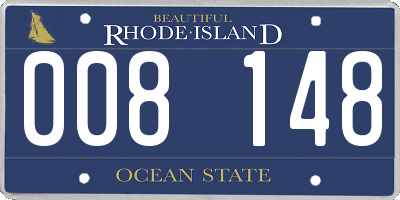 RI license plate 008148