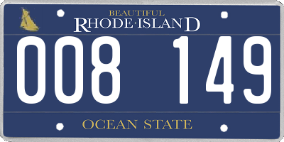 RI license plate 008149