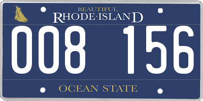 RI license plate 008156