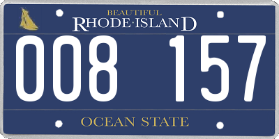 RI license plate 008157