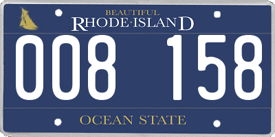 RI license plate 008158