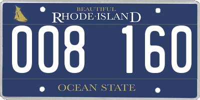 RI license plate 008160