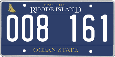 RI license plate 008161