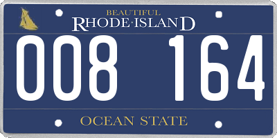 RI license plate 008164