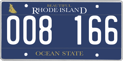 RI license plate 008166