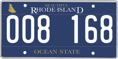 RI license plate 008168