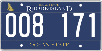 RI license plate 008171