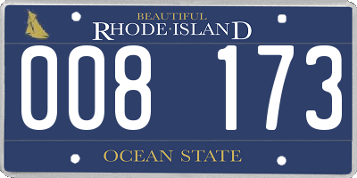 RI license plate 008173