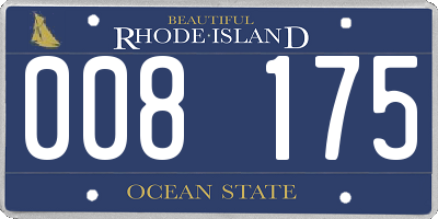 RI license plate 008175