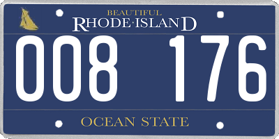 RI license plate 008176