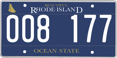 RI license plate 008177