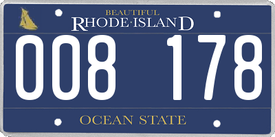 RI license plate 008178