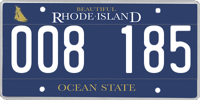 RI license plate 008185