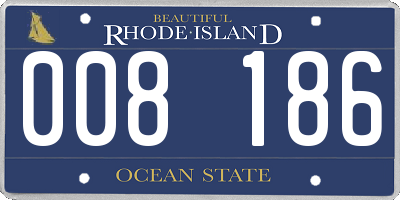 RI license plate 008186