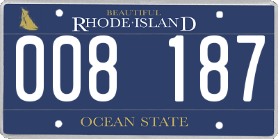 RI license plate 008187