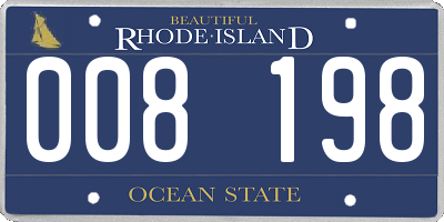 RI license plate 008198