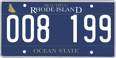 RI license plate 008199