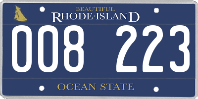 RI license plate 008223