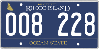 RI license plate 008228