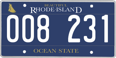 RI license plate 008231