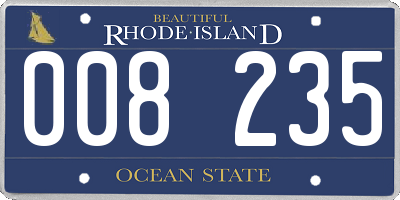 RI license plate 008235