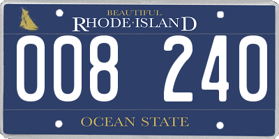 RI license plate 008240