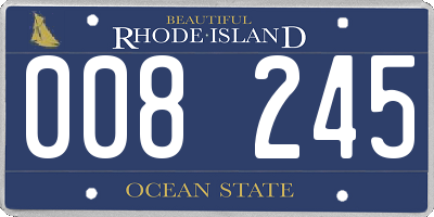 RI license plate 008245