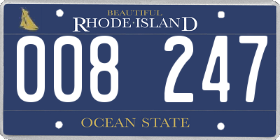 RI license plate 008247