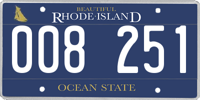 RI license plate 008251