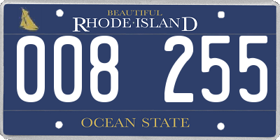 RI license plate 008255