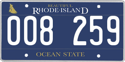 RI license plate 008259