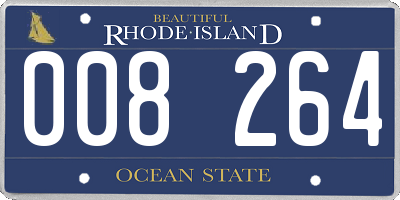 RI license plate 008264