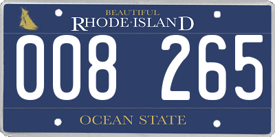 RI license plate 008265