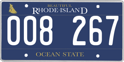 RI license plate 008267