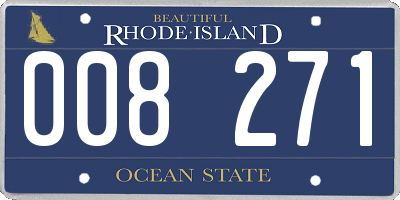 RI license plate 008271