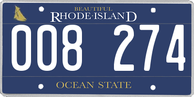 RI license plate 008274