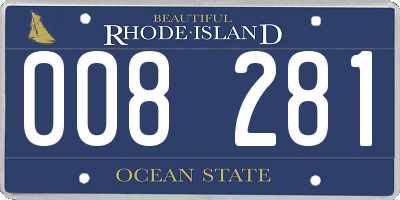 RI license plate 008281