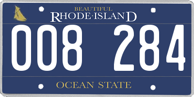 RI license plate 008284