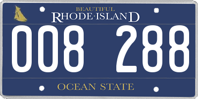 RI license plate 008288