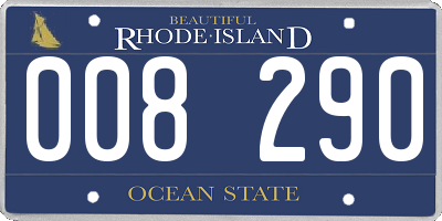 RI license plate 008290